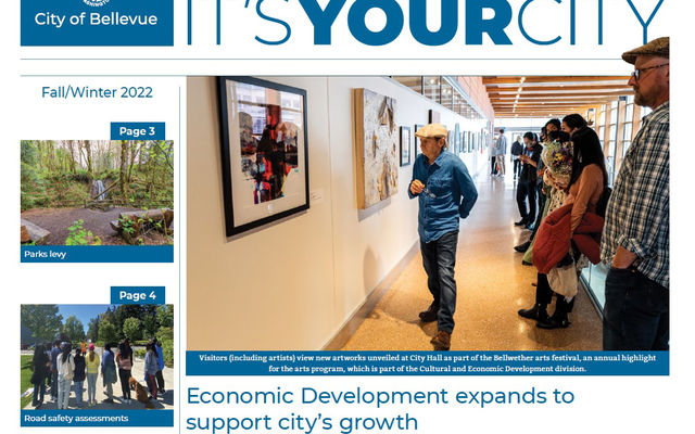 The cover of the Fall/Winter 2022 issue of It's Your City features a Bellwether event.