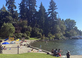 People enjoy Chism Beach Park.