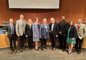 Terry Hays is honored by the City Council for her donations to the Bellevue Botanical Garden.