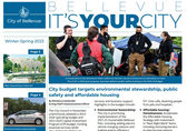 Cover of the Winter-Spring 2023 issue of It's Your City, featuring a picture of the Community Crisis Assistance Team