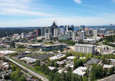 Aerial view of Wilburton, which will become Bellevue's newest urban neighborhood.