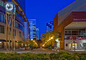 Downtown at night. Photo courtesy of Visit Bellevue